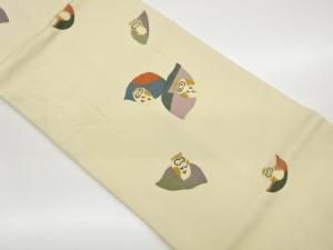 ふくろう模様織出し名古屋帯